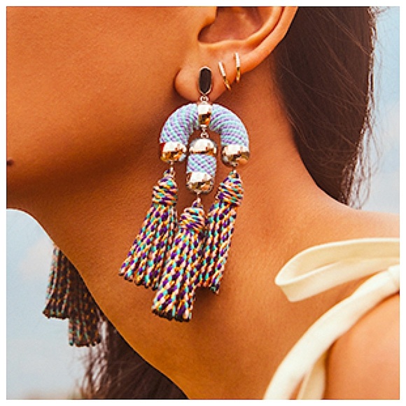 Kendra Scott Jewelry - NWT Masie Statement Tassel Drop Earrings, Blue
